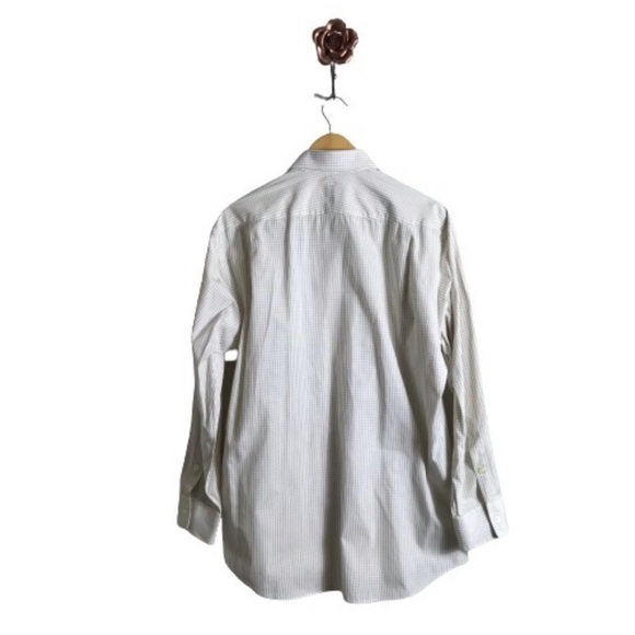 Hickey Freeman Cotton Plaid‎ Button Up Shirt 16 - 34 Business Casual Lightweight - Picture 5 of 7